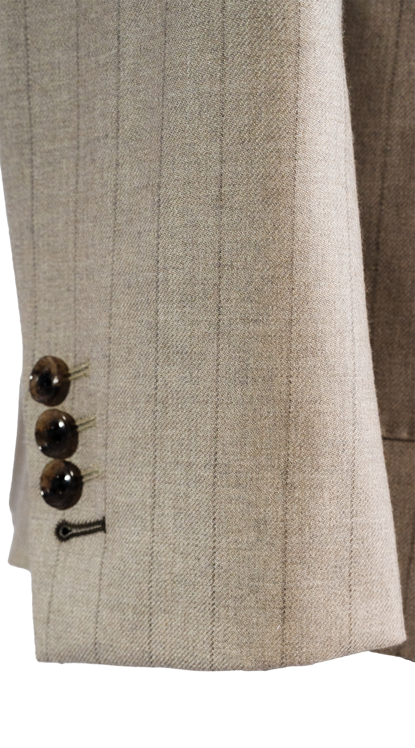 Taupe Pinstripe Double-Breasted Suit