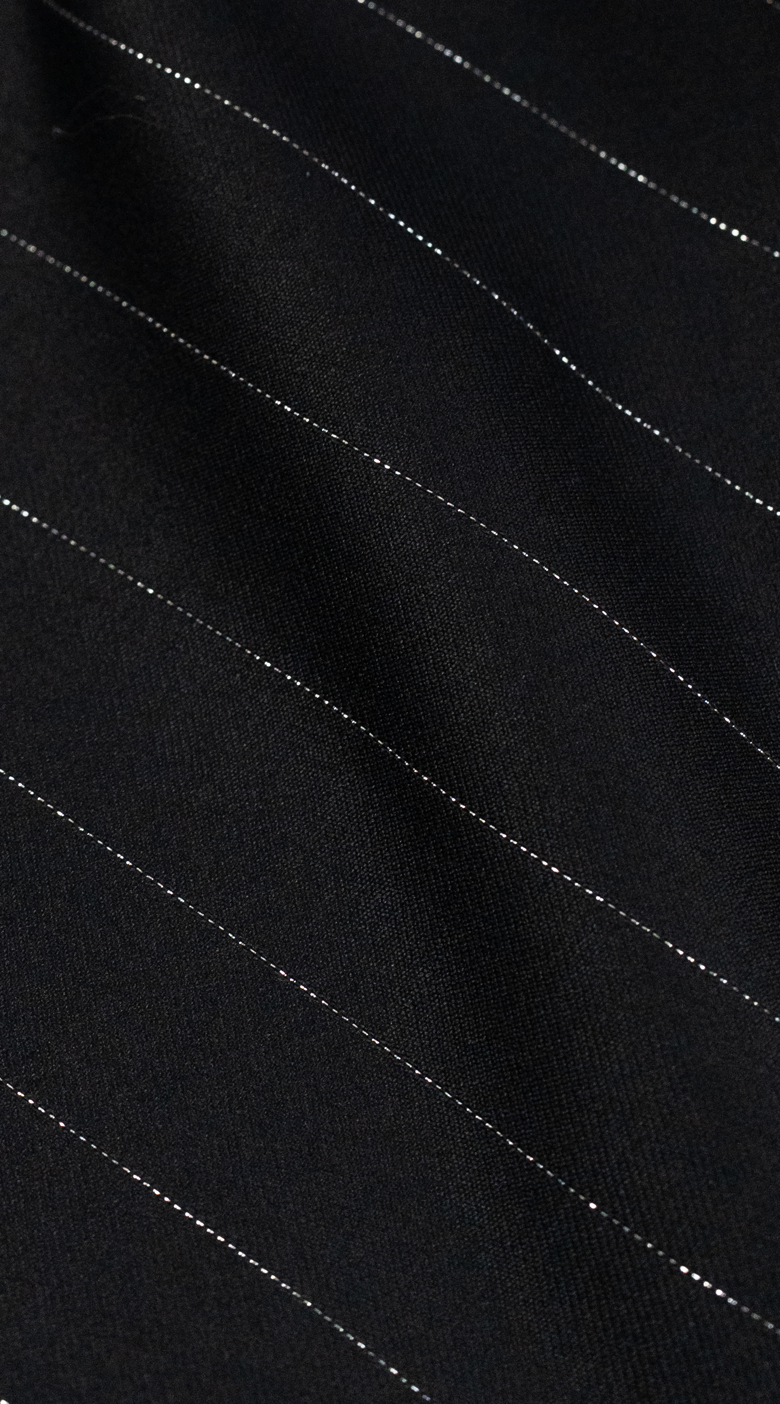 Black Pinstripe Wool Suit