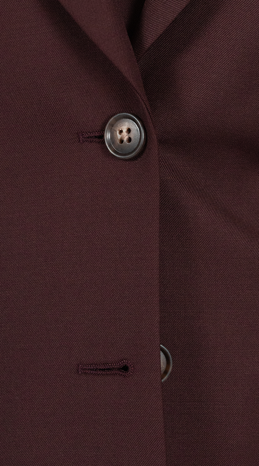 Burgundy Wool Three-Piece Suit