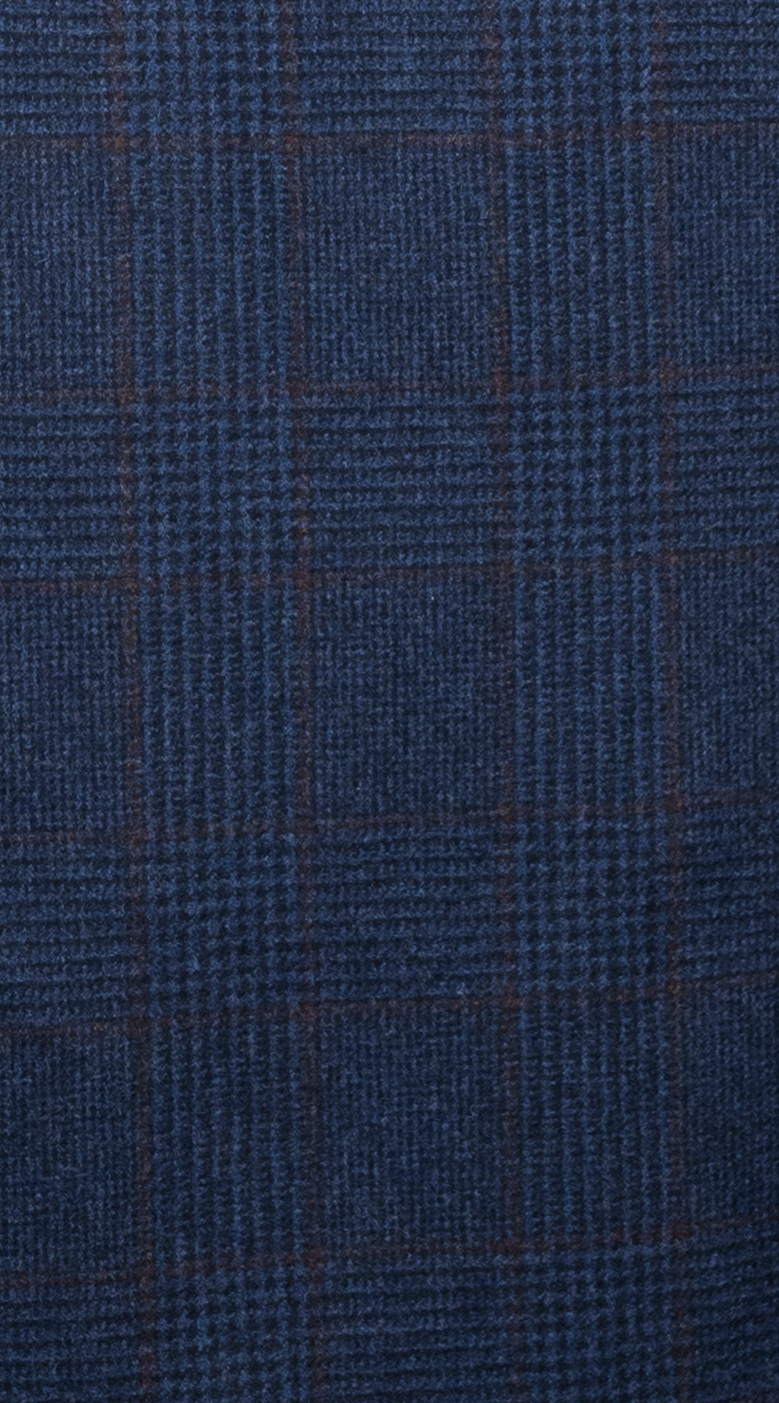 Navy Plaid Double-Breasted Overcoat