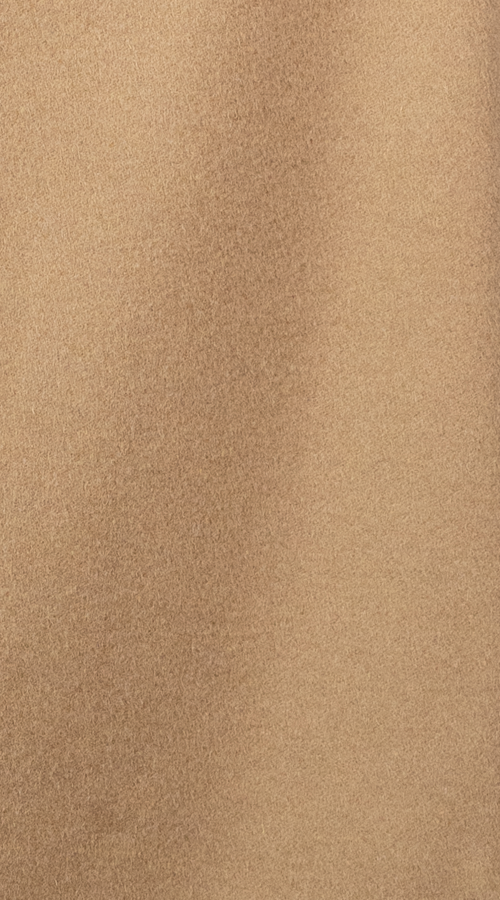 Camel Double-Breasted Wool Overcoat