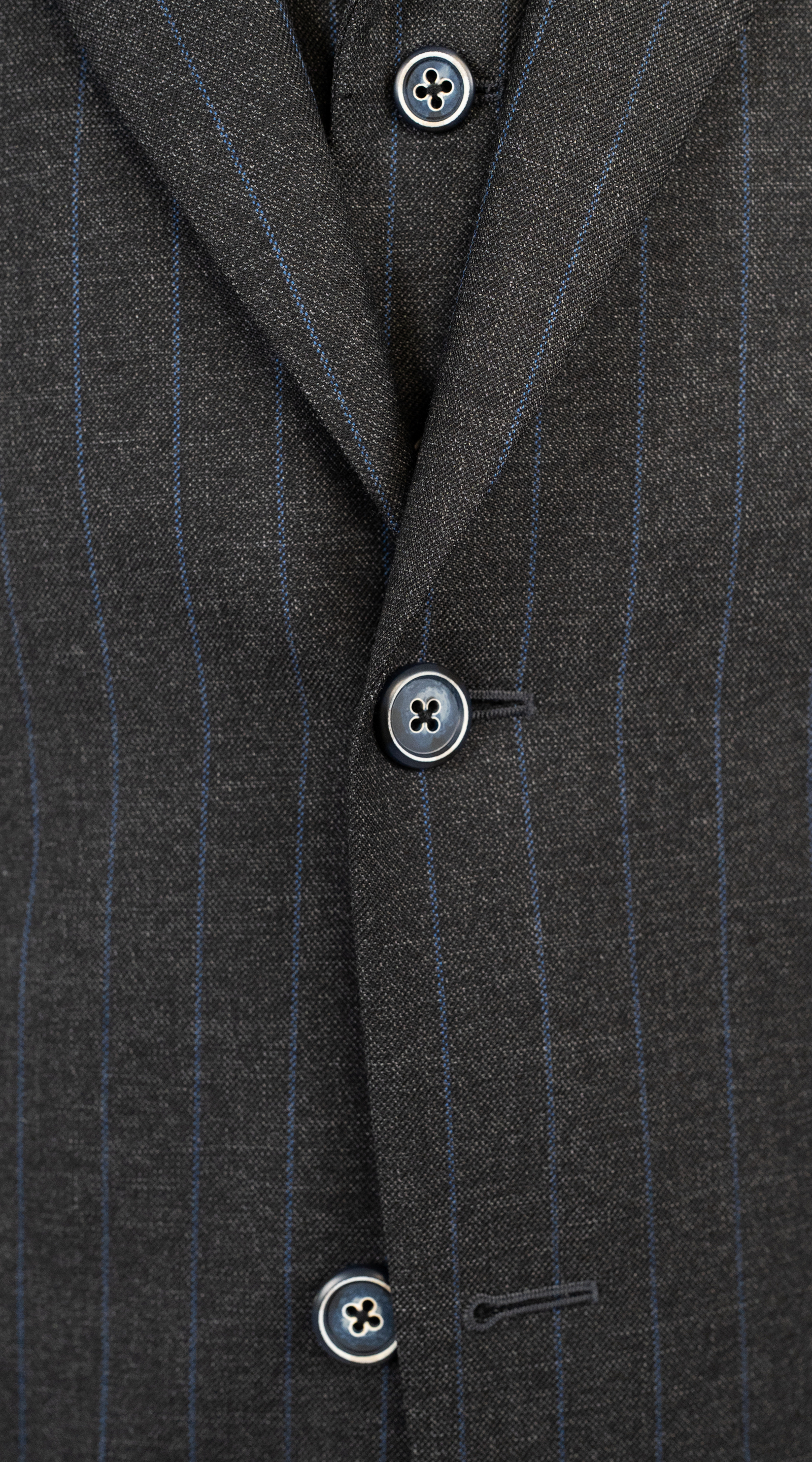 Charcoal Blue Pinstripe Suit