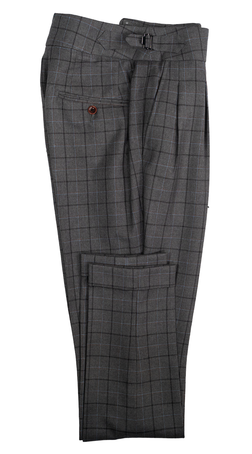 Charcoal Blue Windowpane Suit
