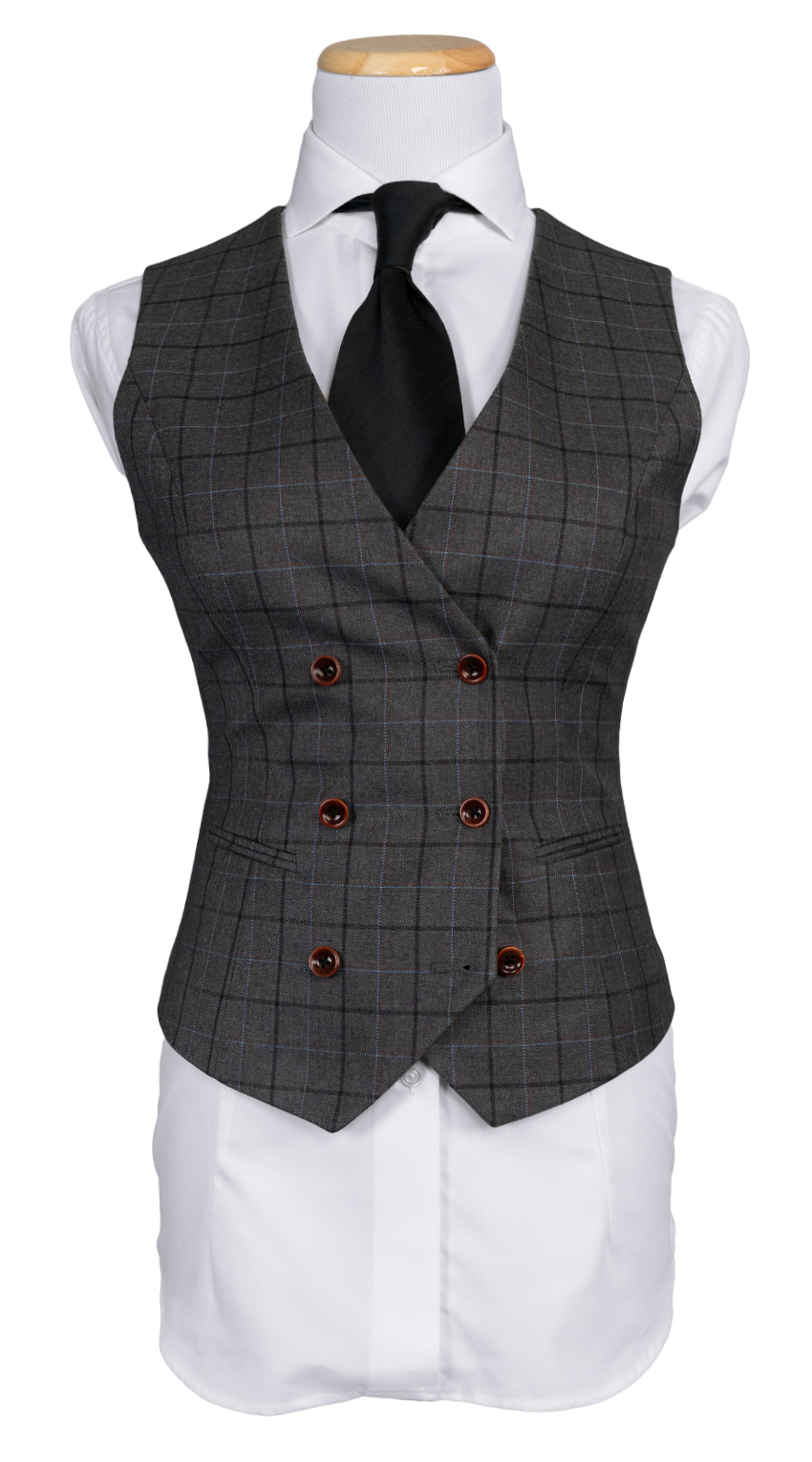 Charcoal Blue Windowpane Suit
