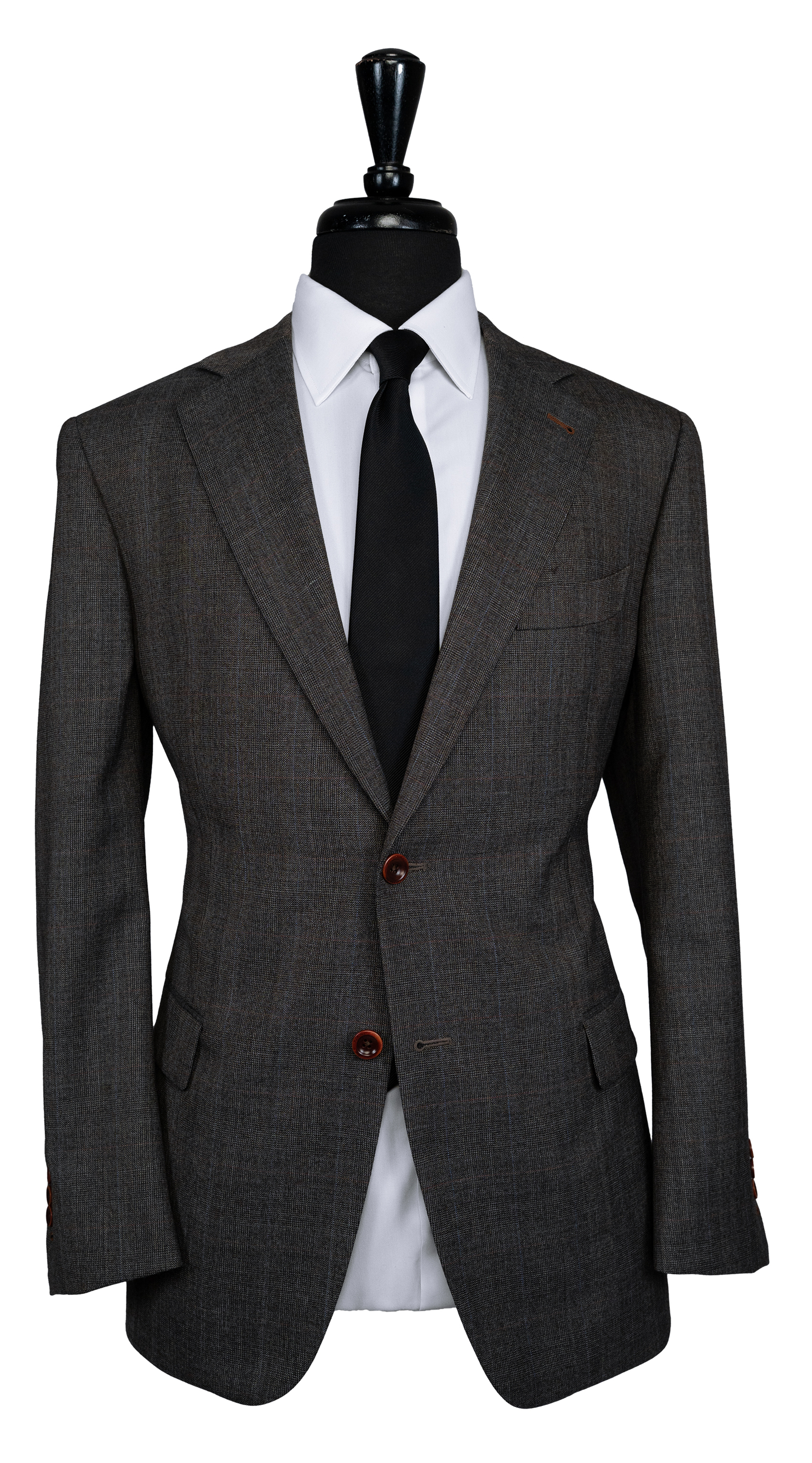 Charcoal Brown Glen Plaid Suit