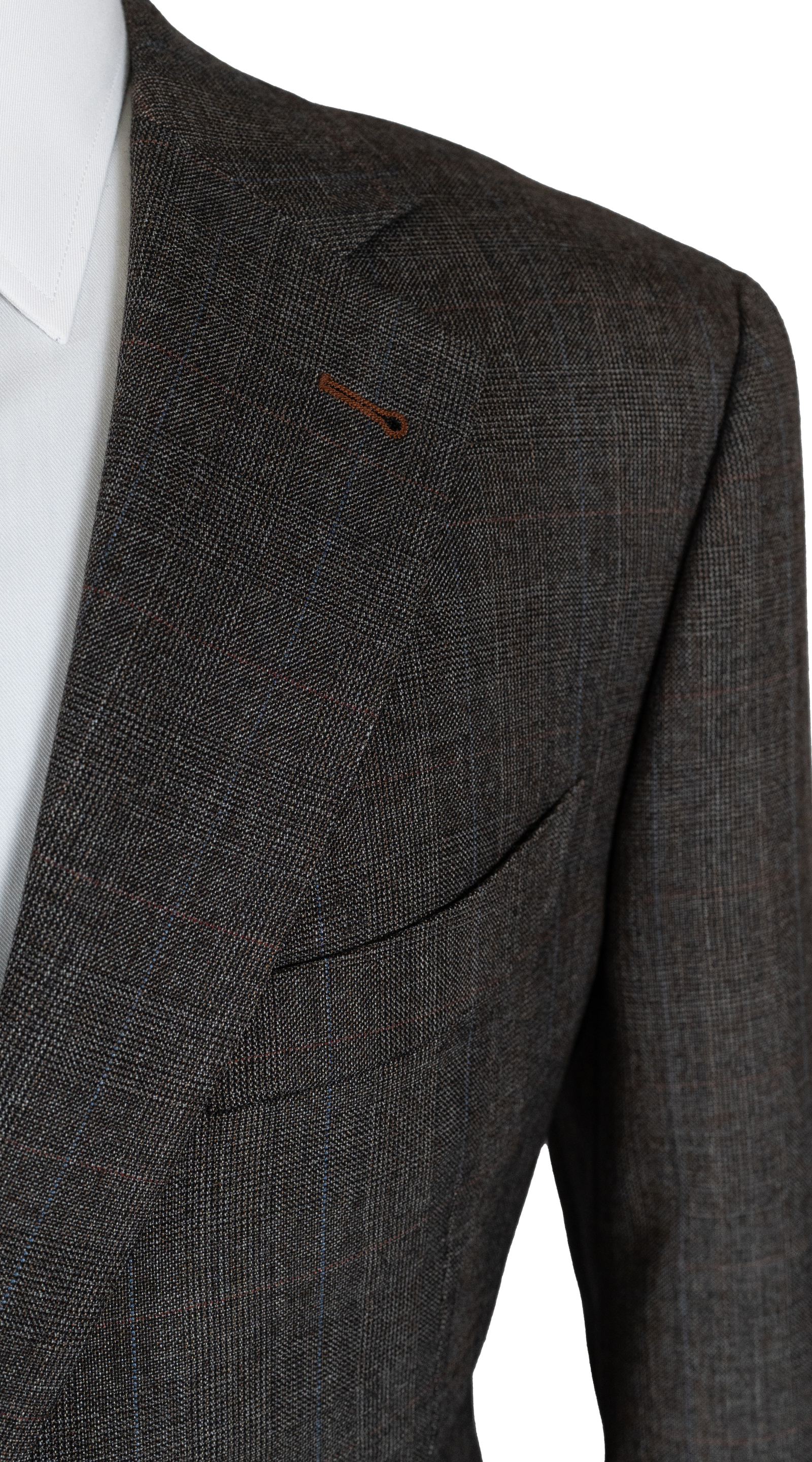 Charcoal Brown Glen Plaid Suit