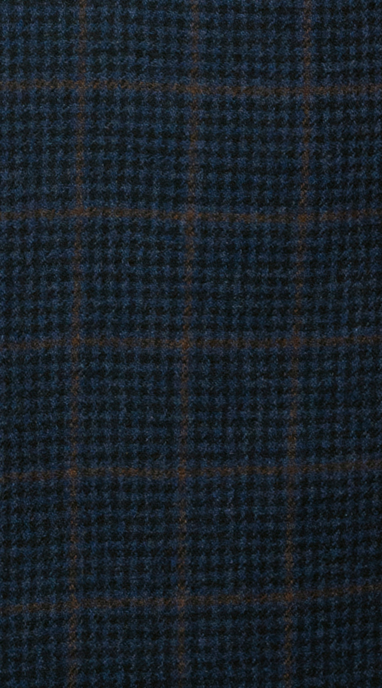 Court Manteau Carreaux Bleu Minuit