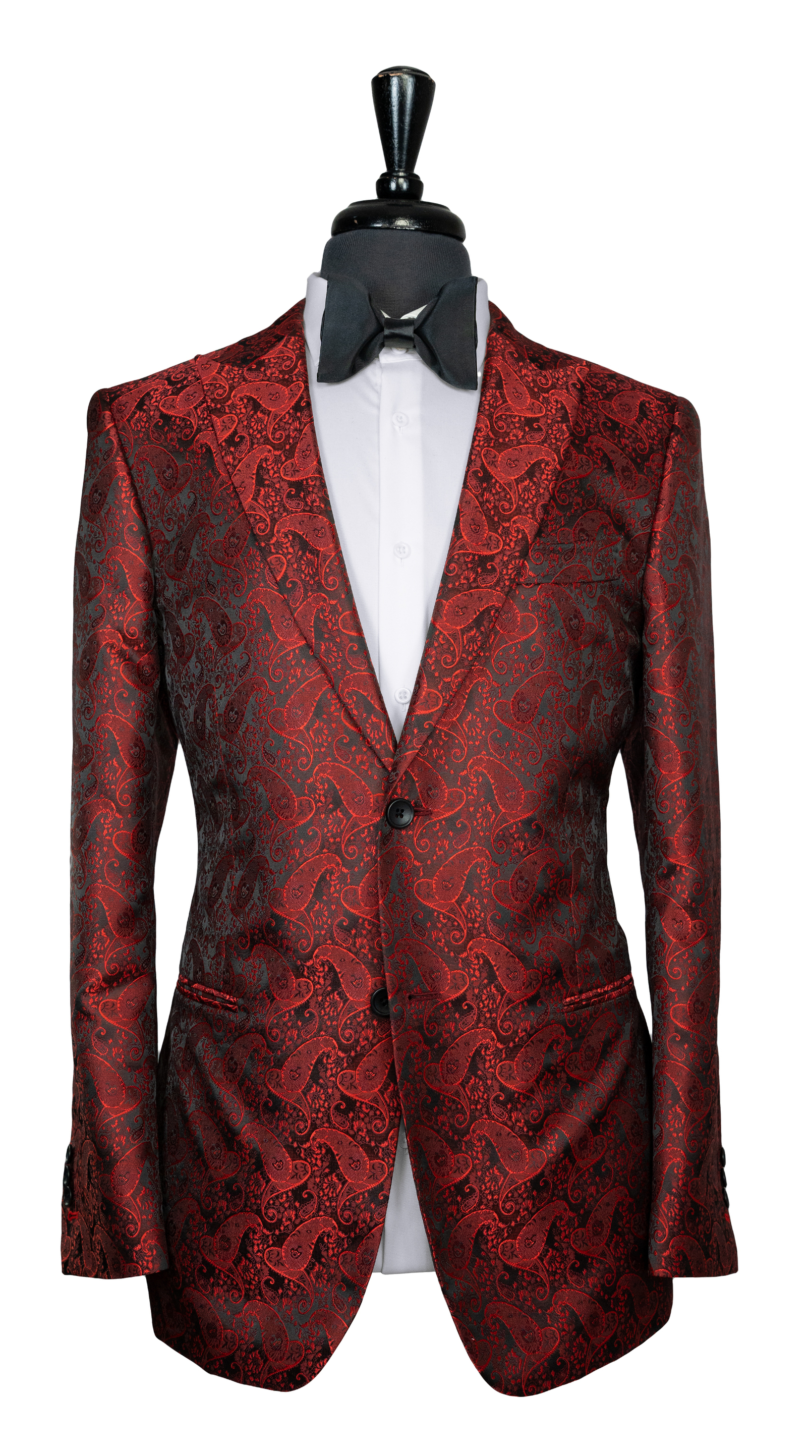 Crimson Paisley Jacquard Tuxedo