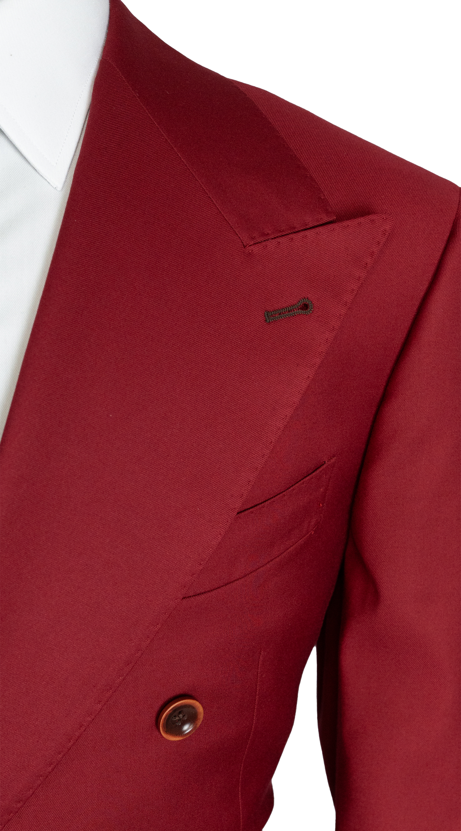 Crimson Red Double-Breasted Suit