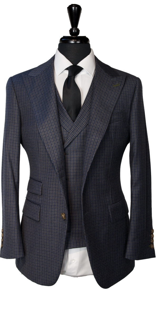 Complet bleu birdseye en laine