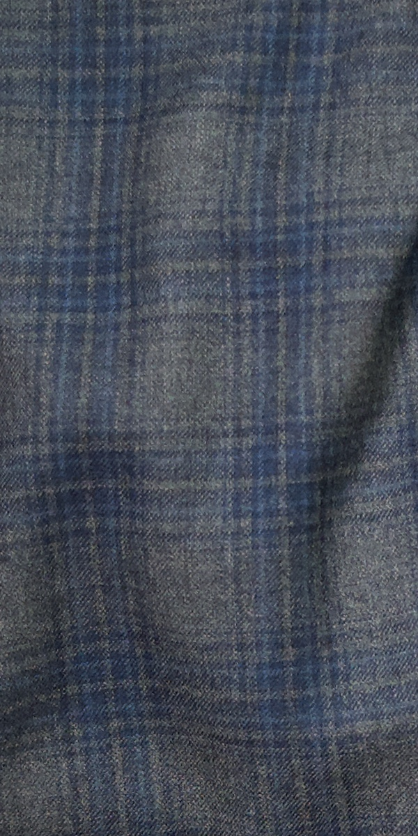 Grey with Blue Plaid Suit
