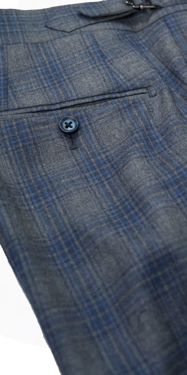 Grey with Blue Plaid Suit