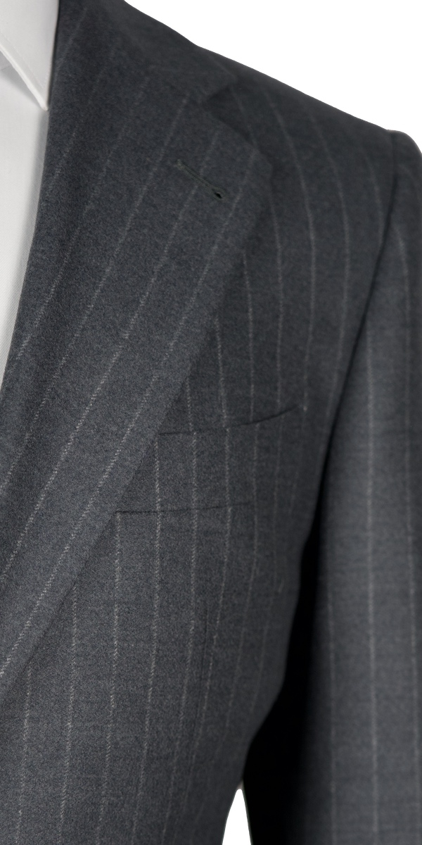 Grey Wool Pinstripe Suit
