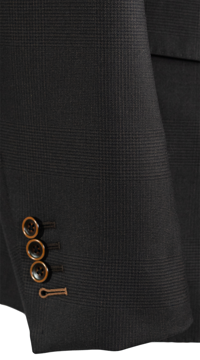 Espresso Glen Plaid Three-Piece Suit
