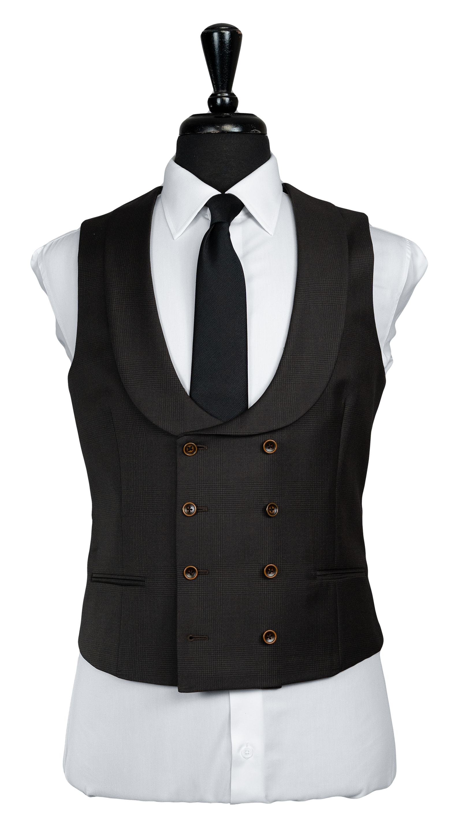 Espresso Glen Plaid Three-Piece Suit