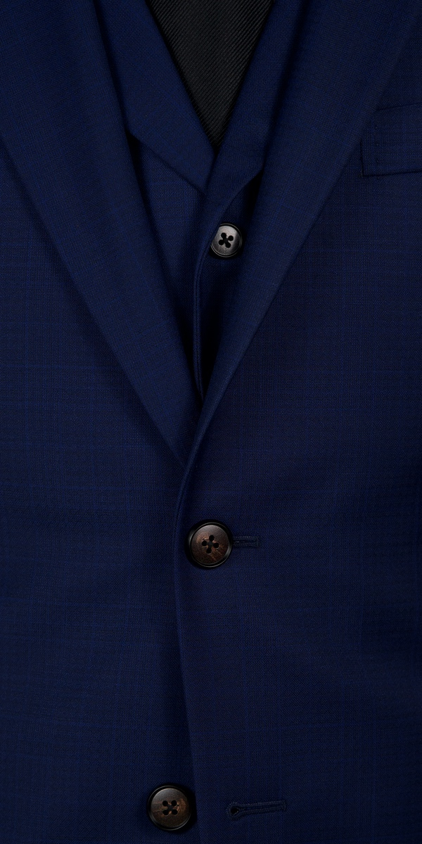 Complet bleu birdseye en laine