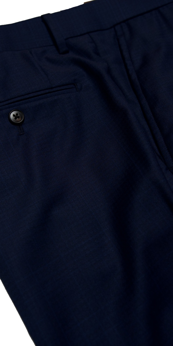 Complet bleu birdseye en laine