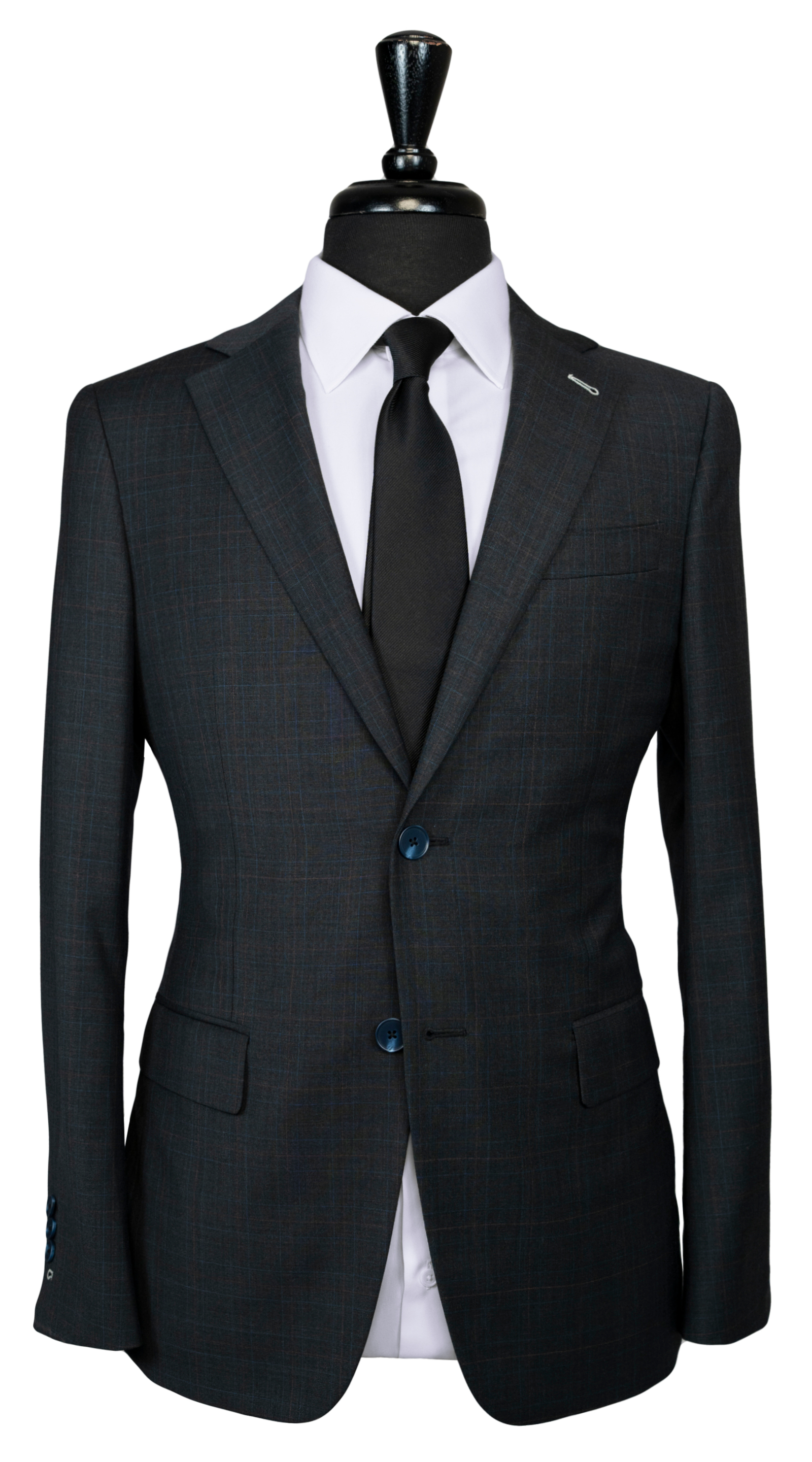 Grey Dual Overchecks Wool Suit