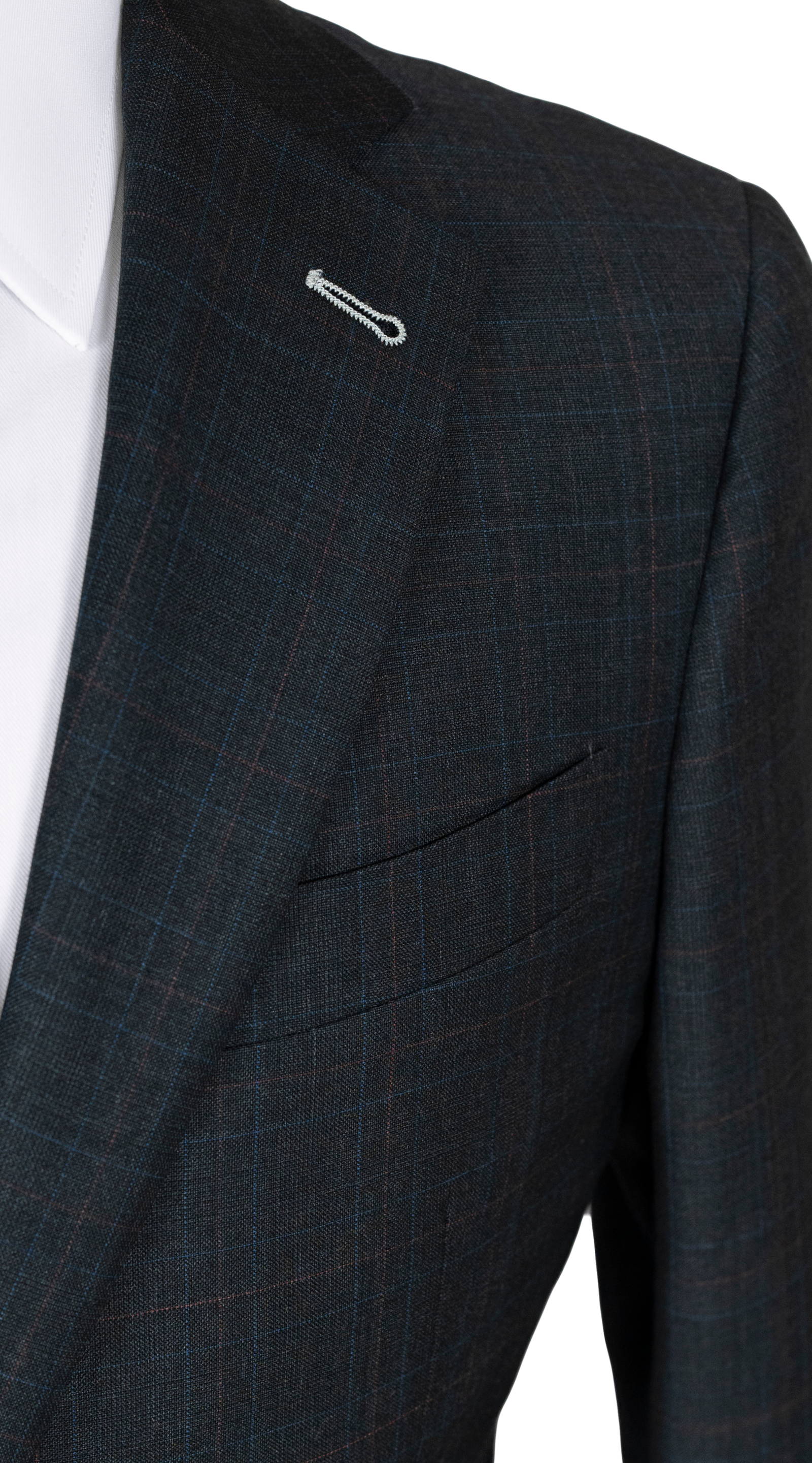 Grey Dual Overchecks Wool Suit