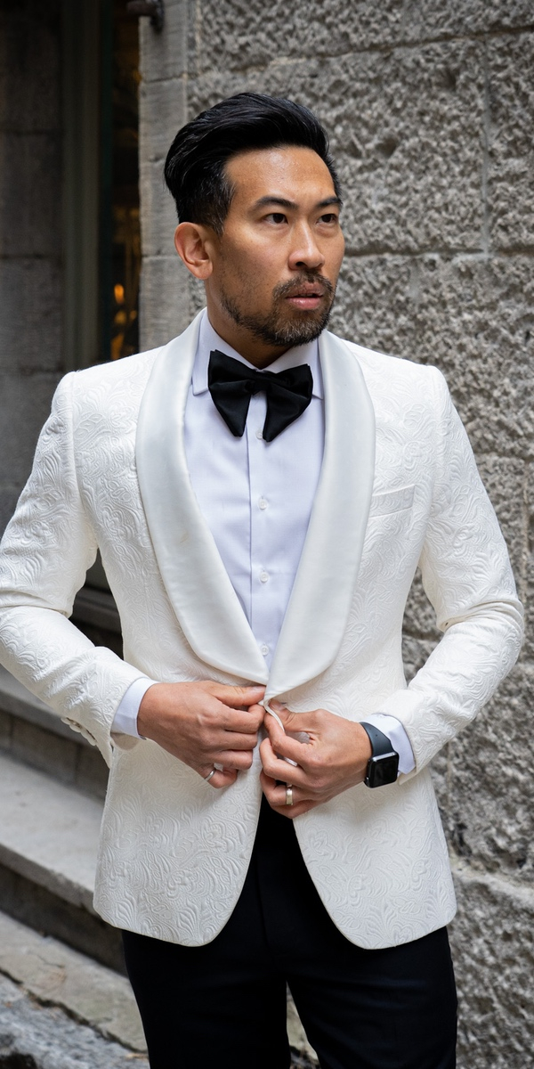Ivory Paisley Jacquard Tuxedo