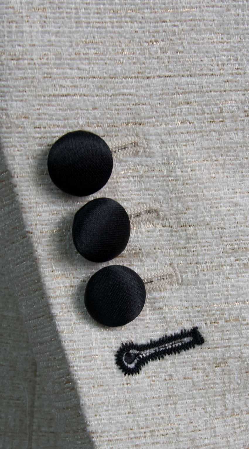 Cream Jacquard Textured Tuxedo