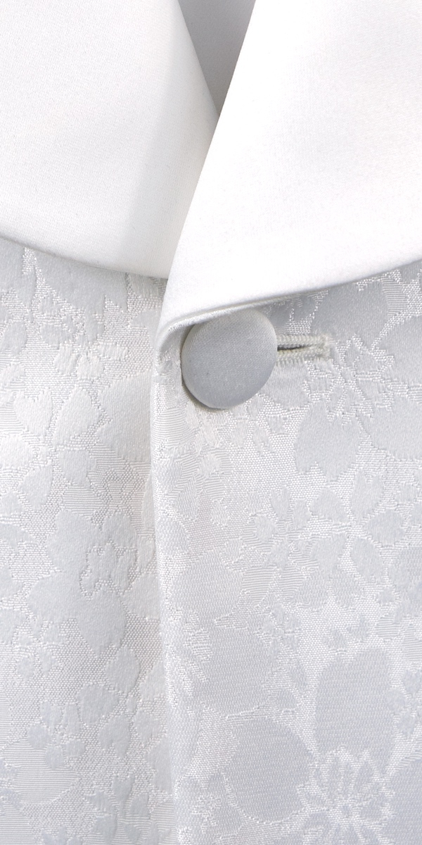All-White Floral Jacquard Tux