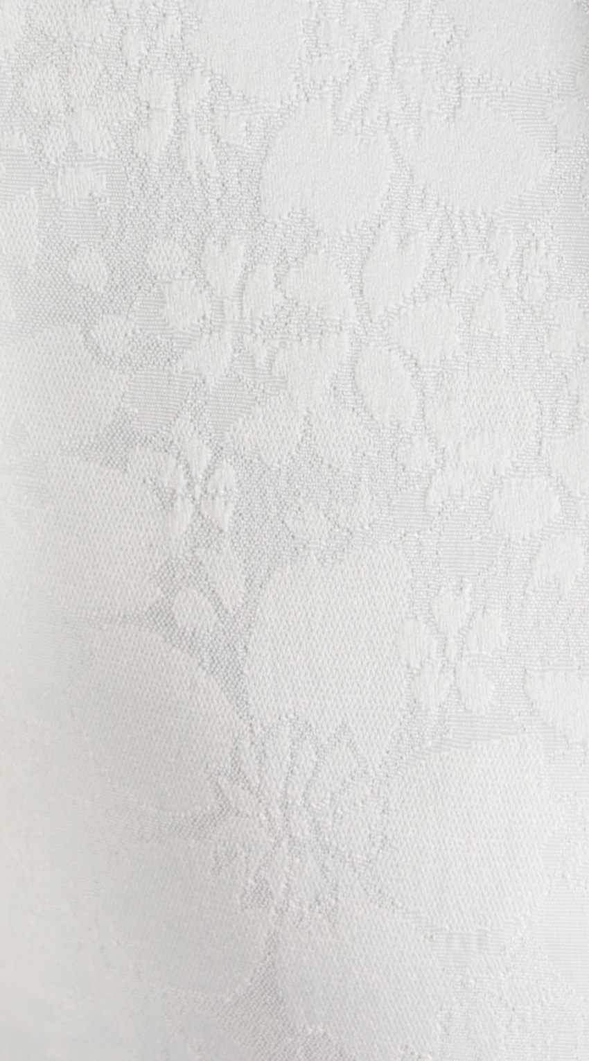 Tuxedo Jacquard Classique Blanc Motifs Floraux 