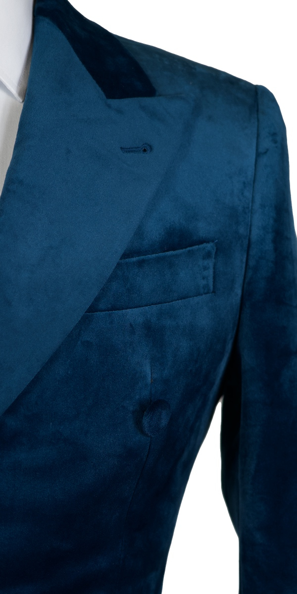 Complet Velours Sarcelle Foncé