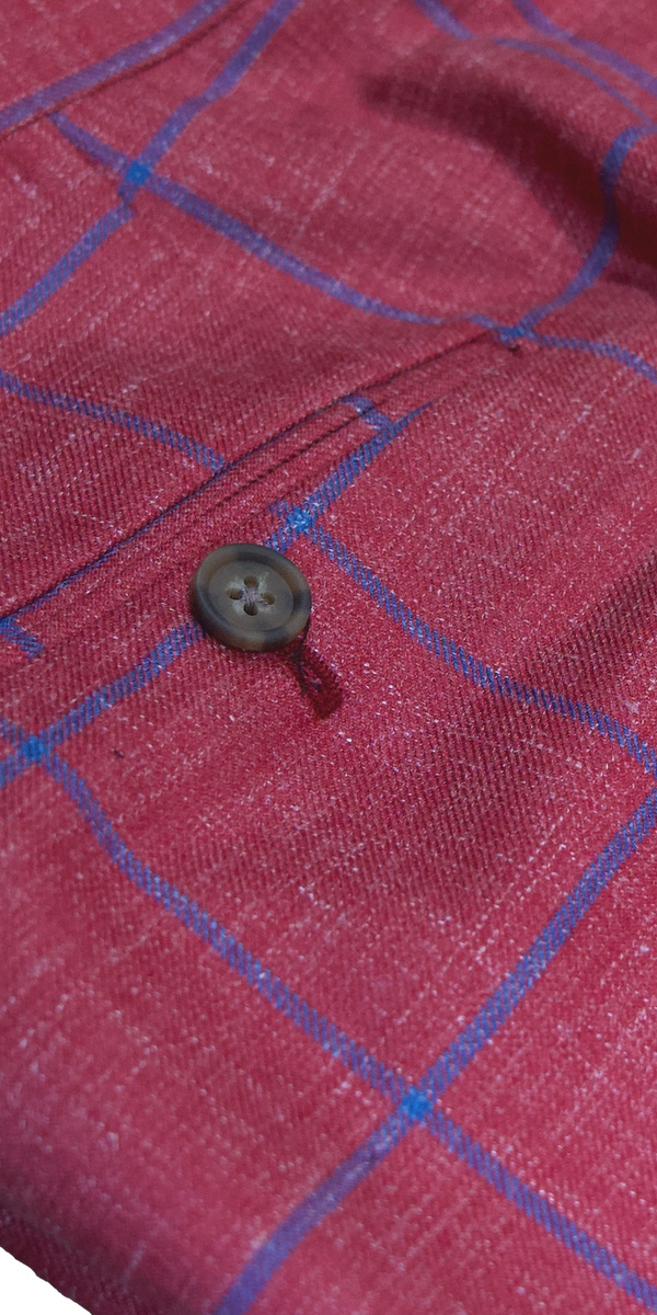 Watermelon Windowpane Wool Mix Suit