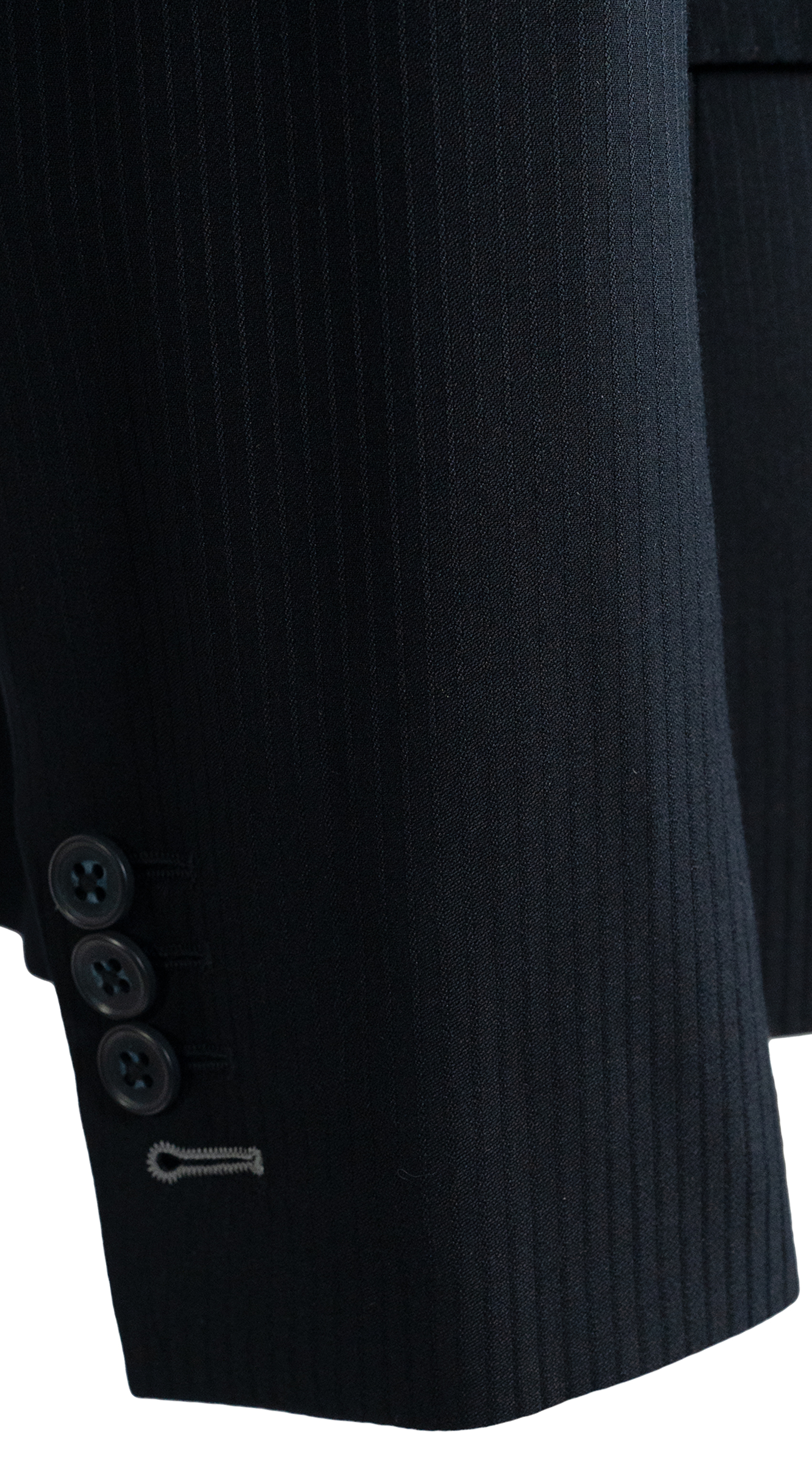 Midnight Blue Pinstripe Three-Piece Suit