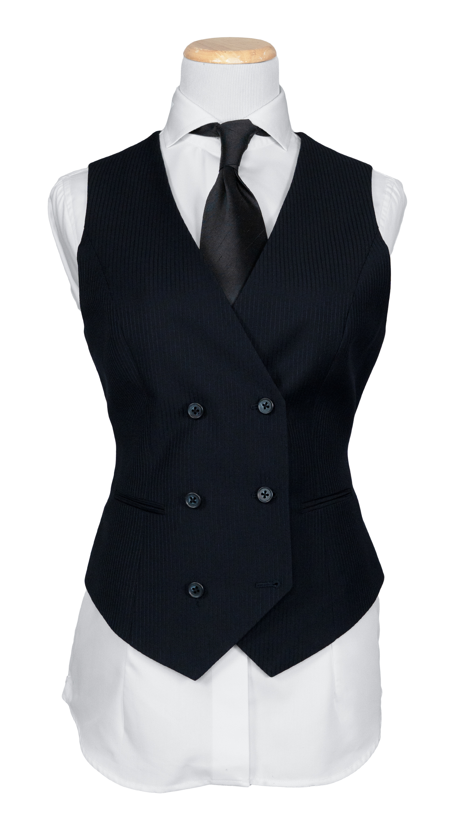 Midnight Blue Pinstripe Three-Piece Suit