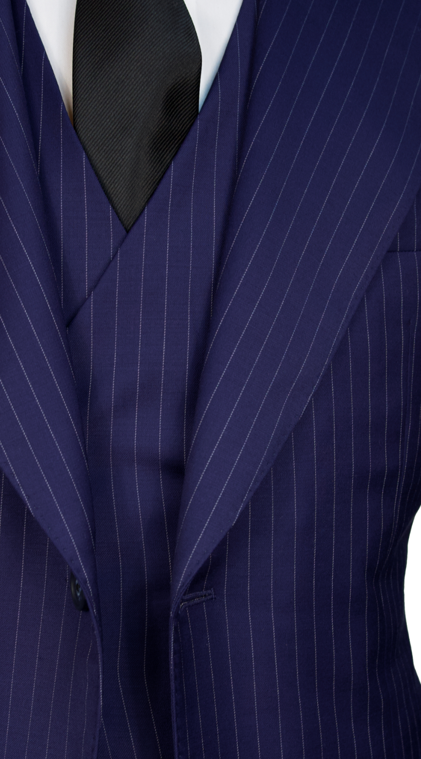 Royal Blue Pinstripe Wool Suit