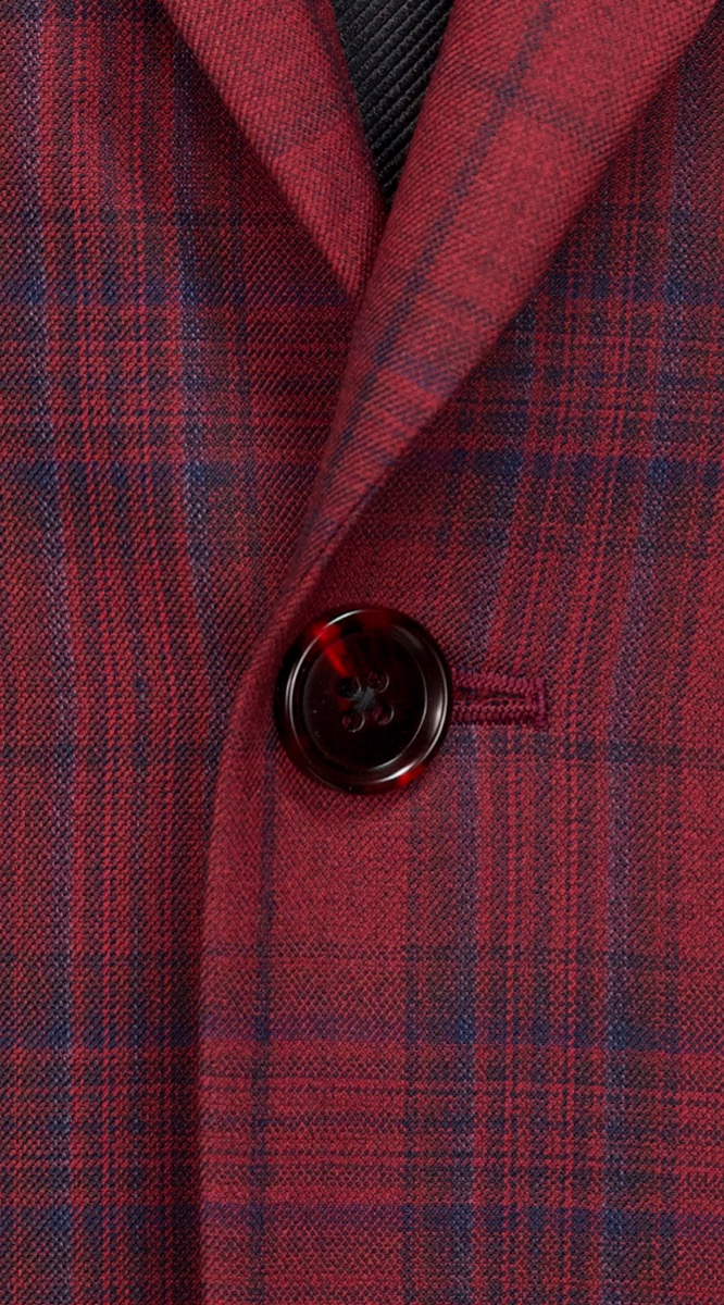 Red Check Wool Suit