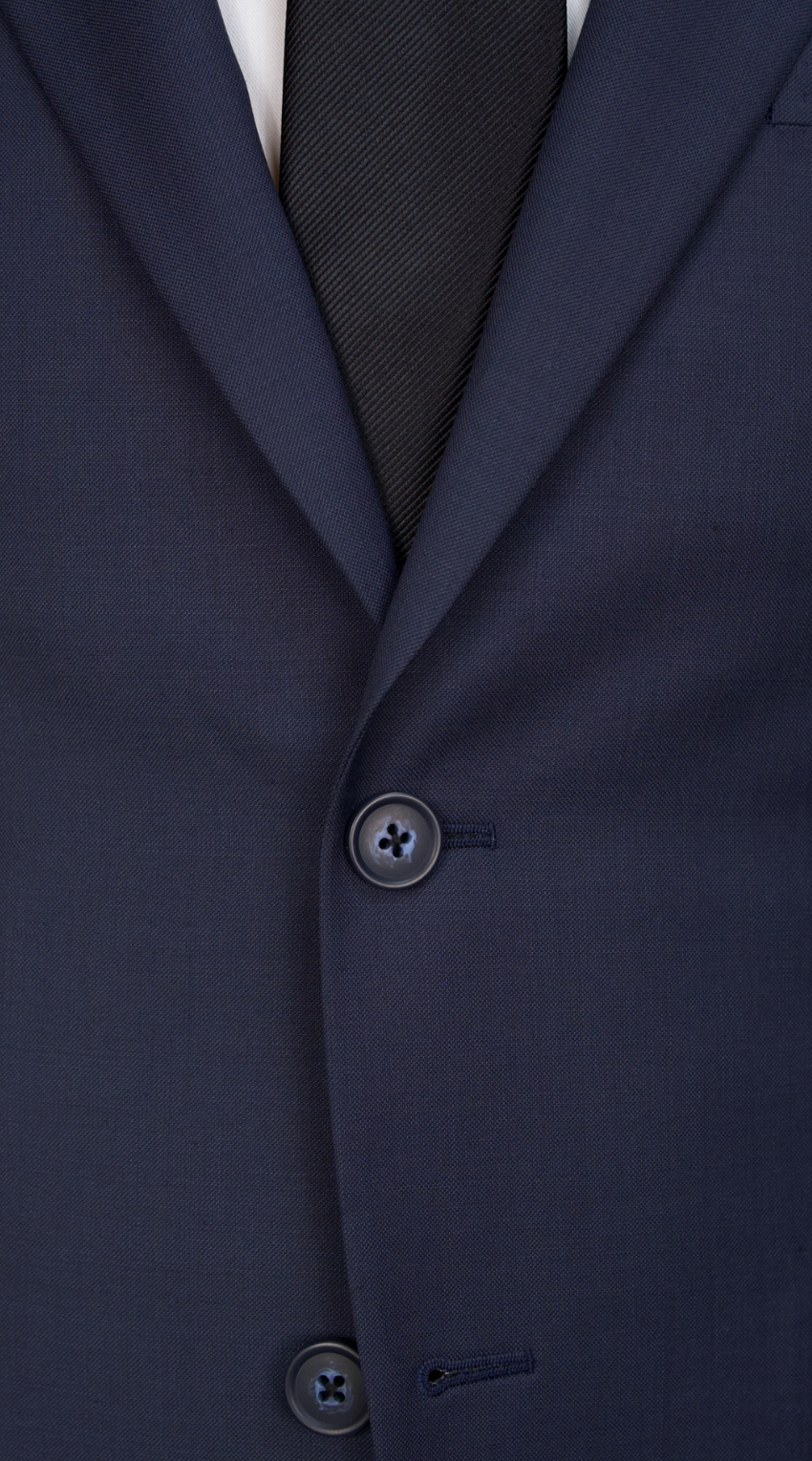Space Blue Sharkskin Wool Suit