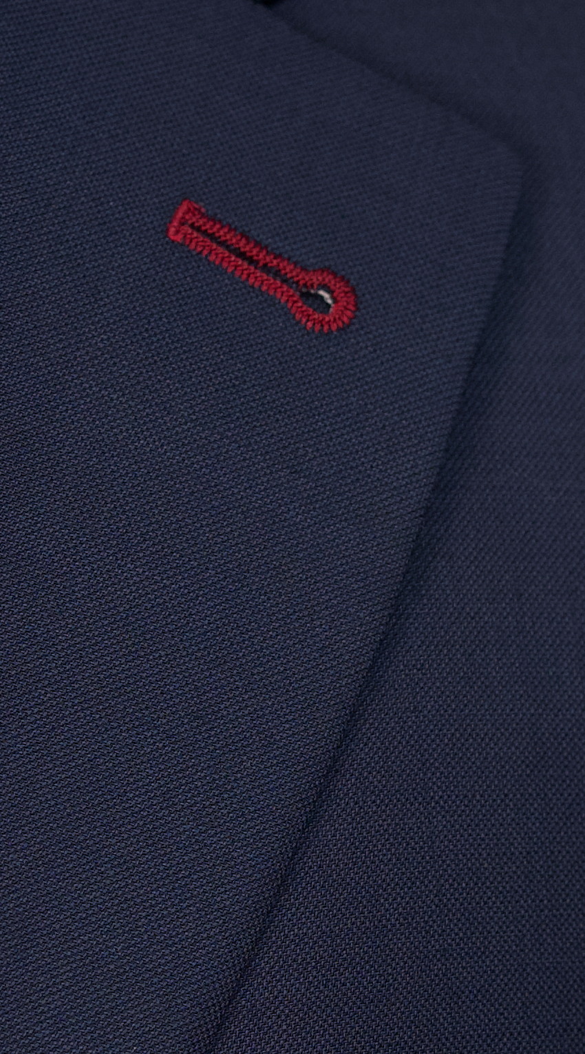 Space Blue Sharkskin Wool Suit