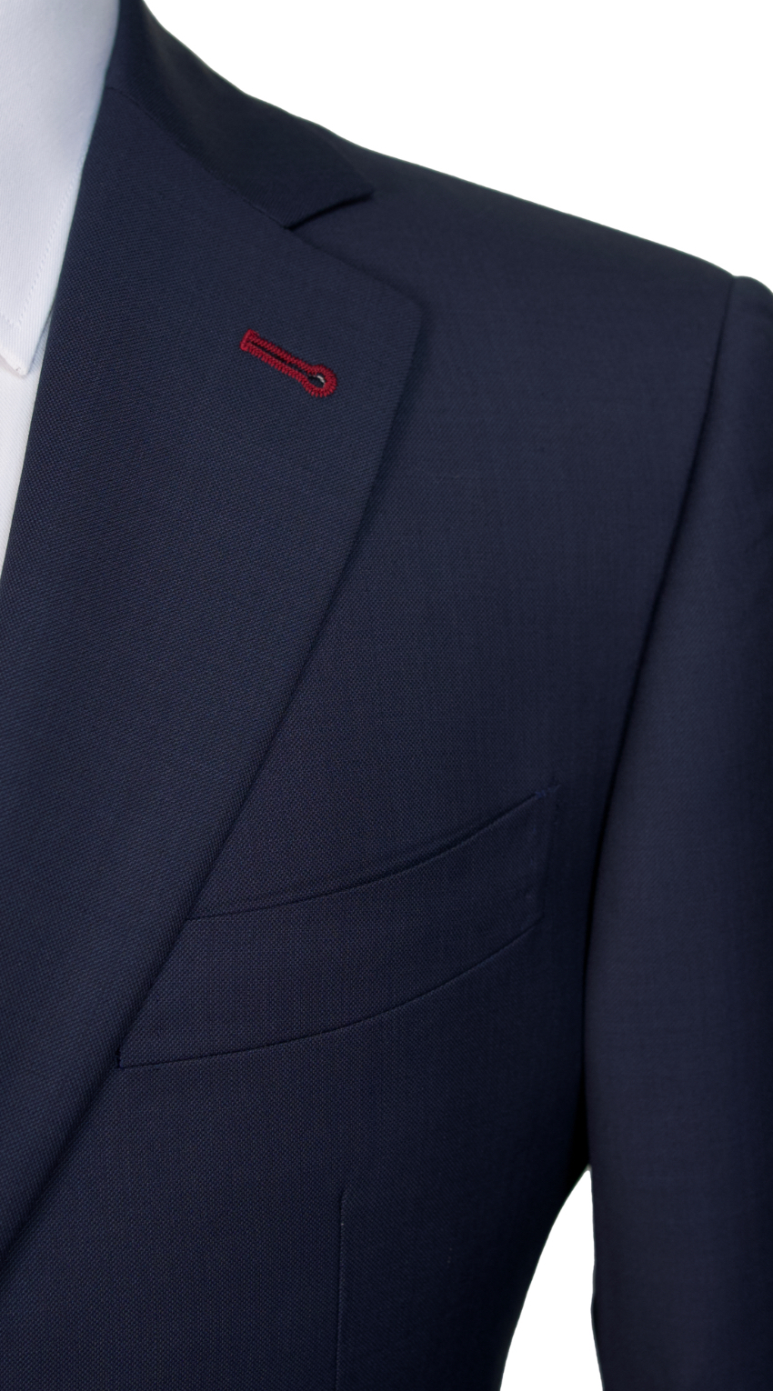 Space Blue Sharkskin Wool Suit