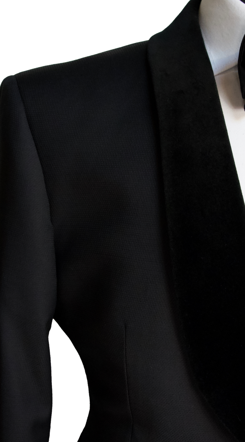 Tuxedo Texturé Pois Noirs