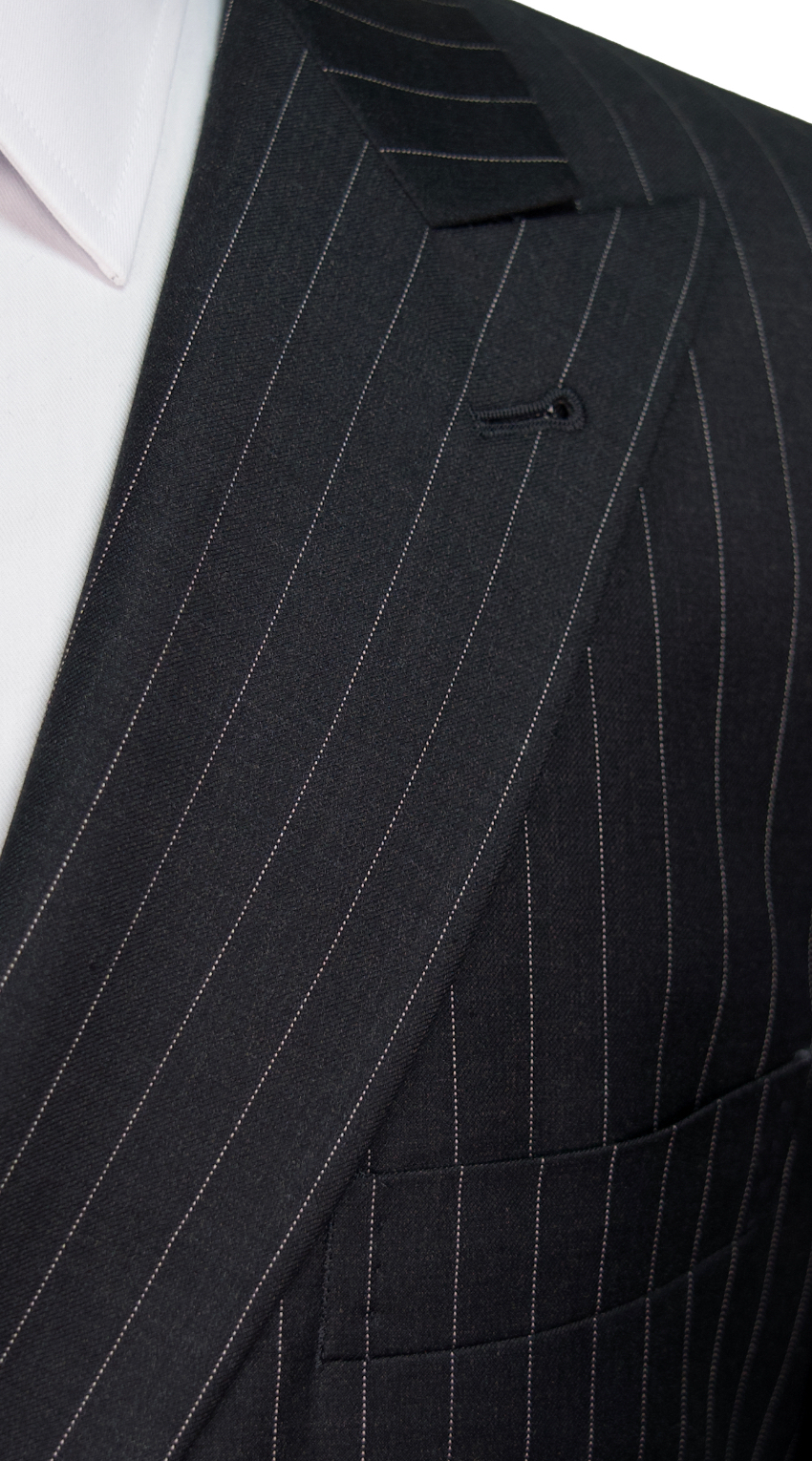 Charcoal Pinstripe Wool Suit