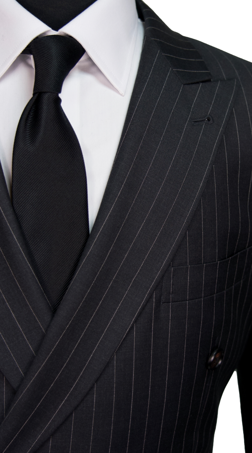 Charcoal Pinstripe Wool Suit
