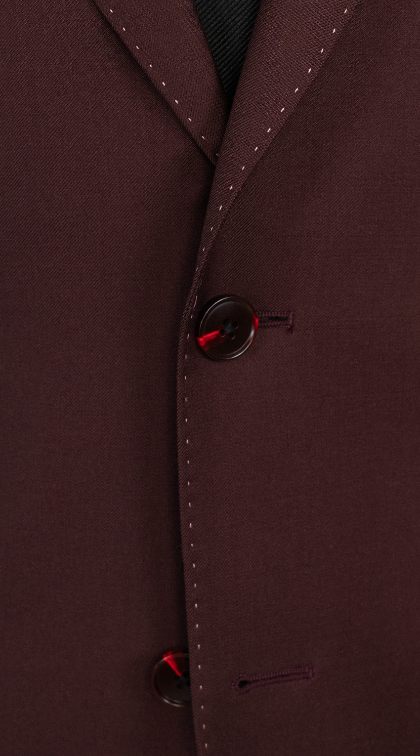 Burgundy Classic Wool Suit