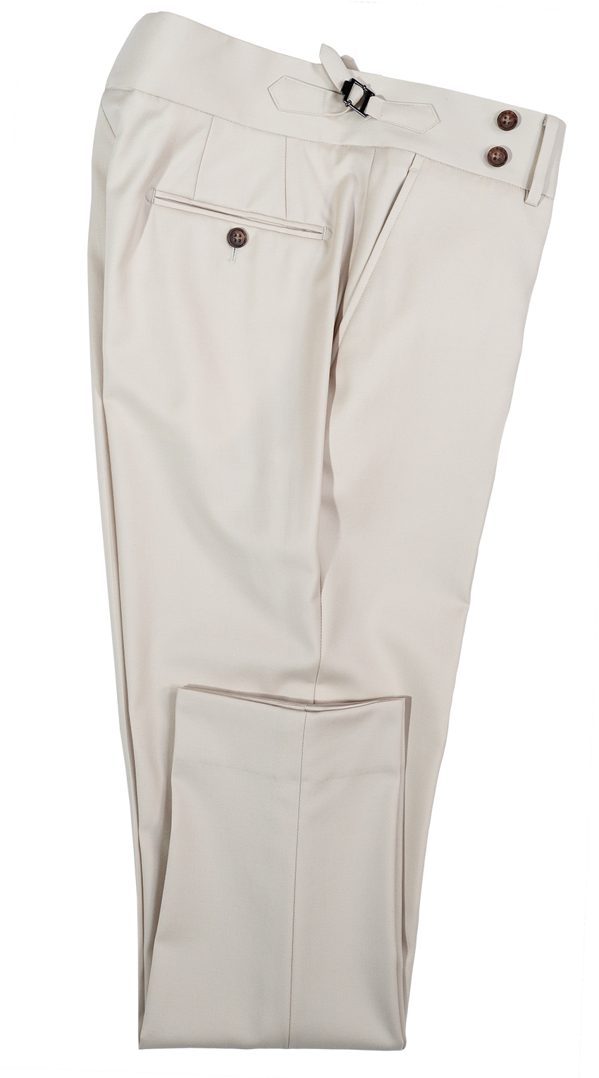 Ivory Double-Breasted Wool Suit