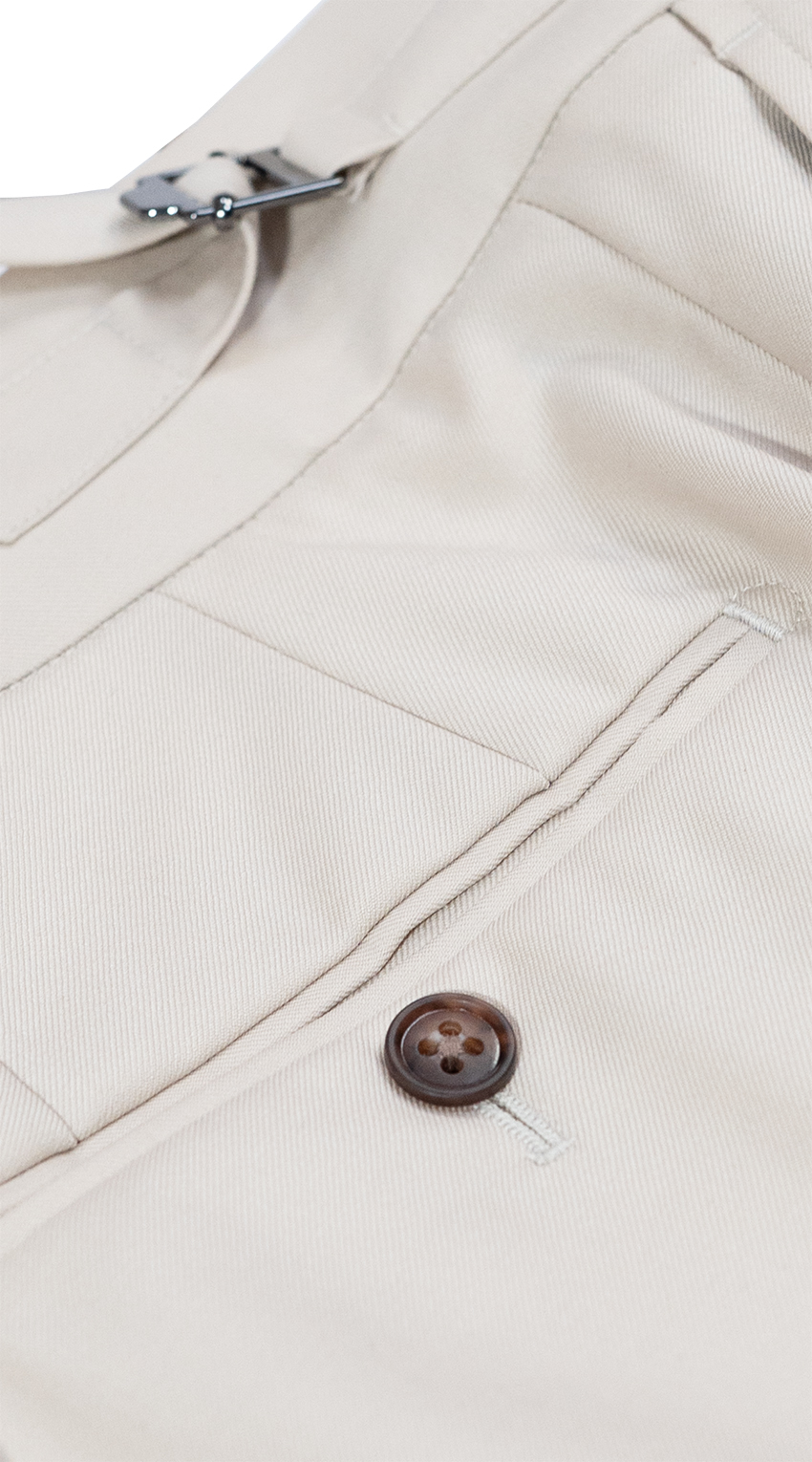 Ivory Double-Breasted Wool Suit