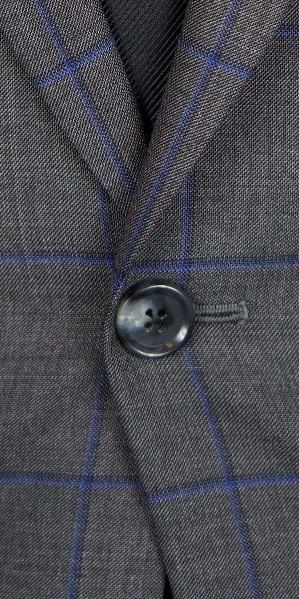 Grey with Blue Windowpane Suit