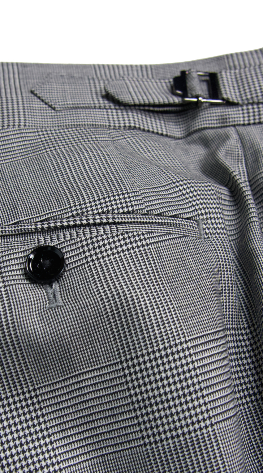 Houndstooth Check Wool Suit