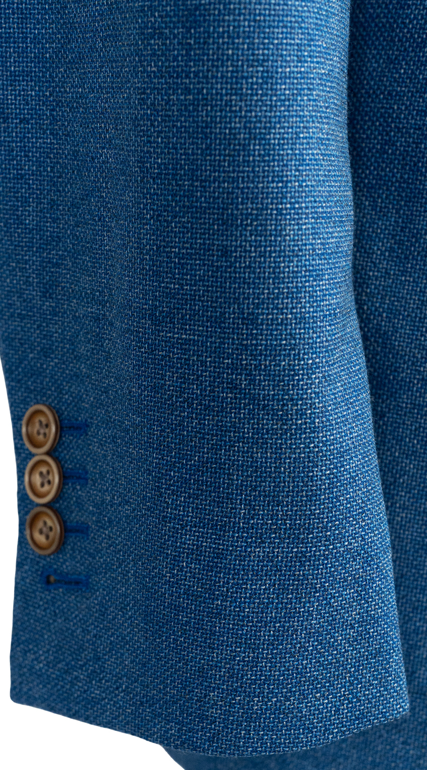 Denim Blue Hopsack Wool Suit