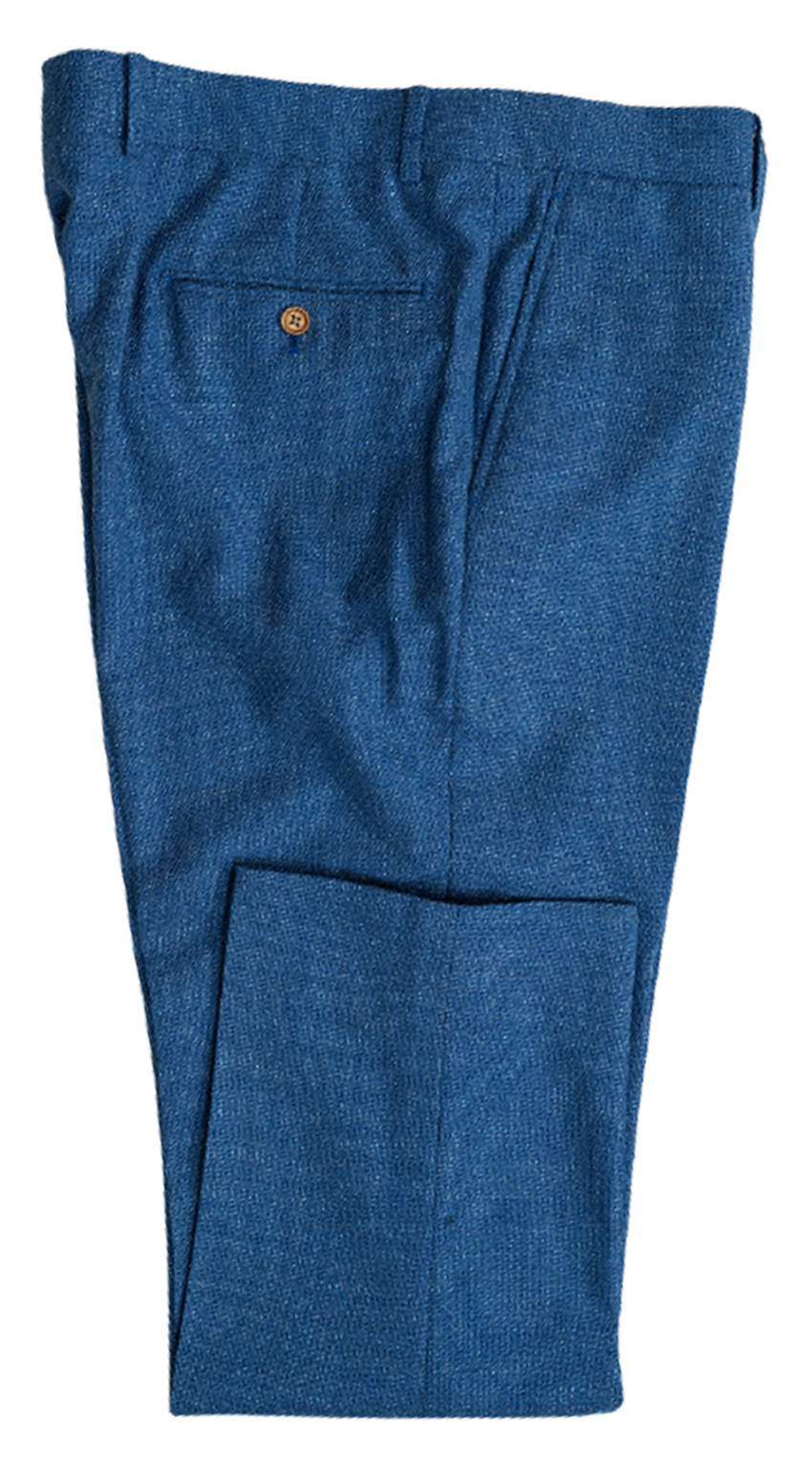 Denim Blue Hopsack Wool Suit