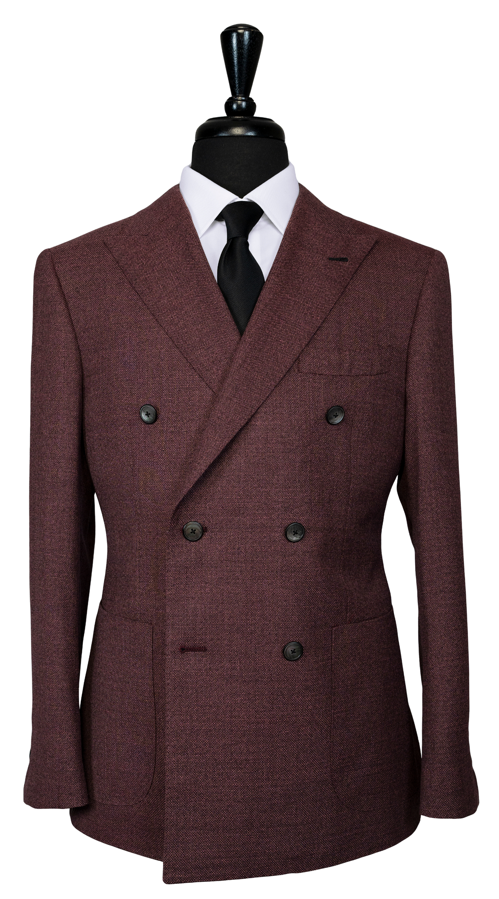Mahogany Double-Breasted Wool Suit