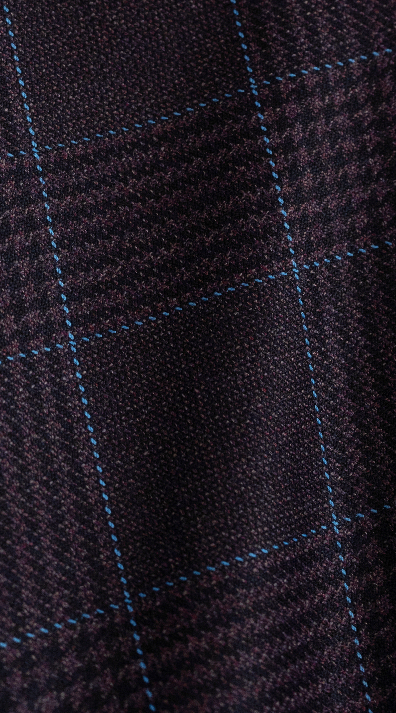 Purple Plaid Blue Overcheck Suit