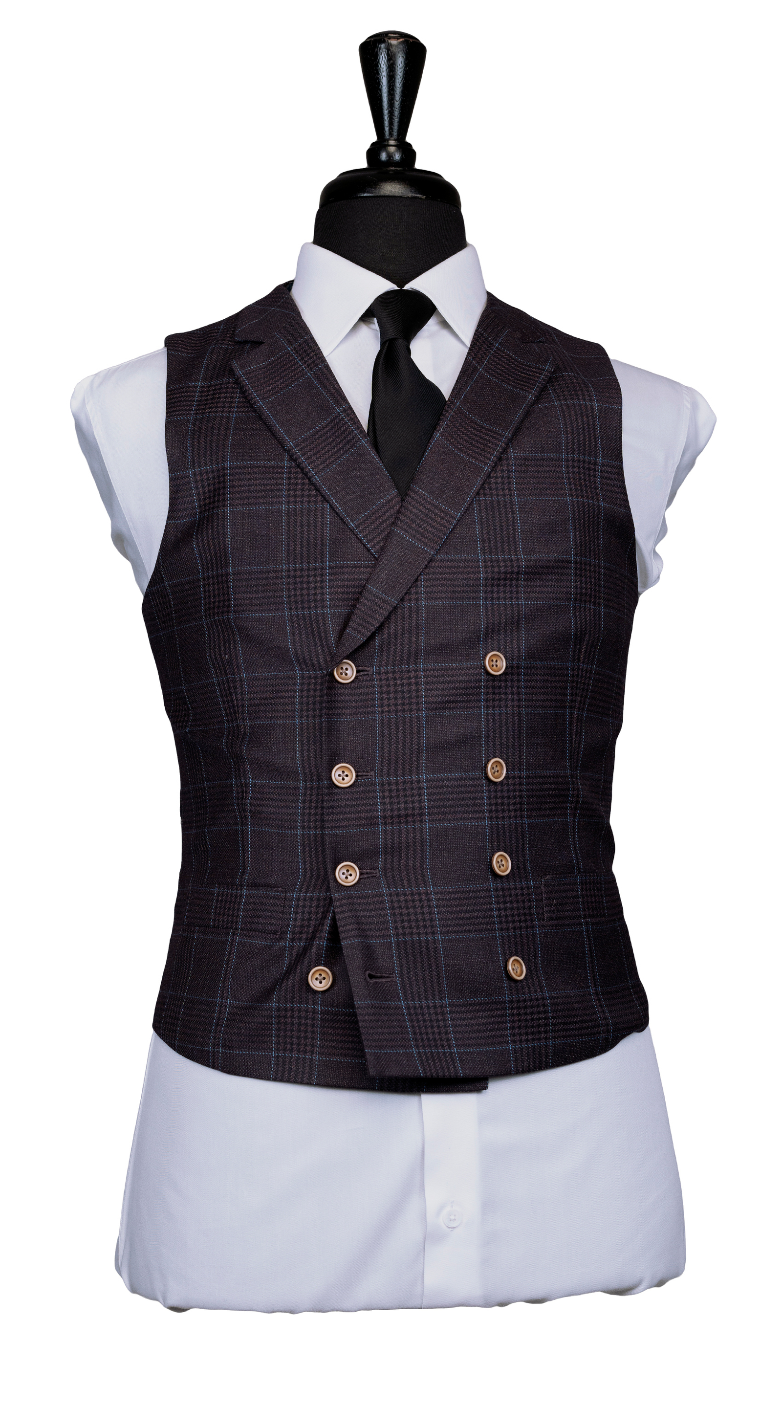 Purple Plaid Blue Overcheck Suit