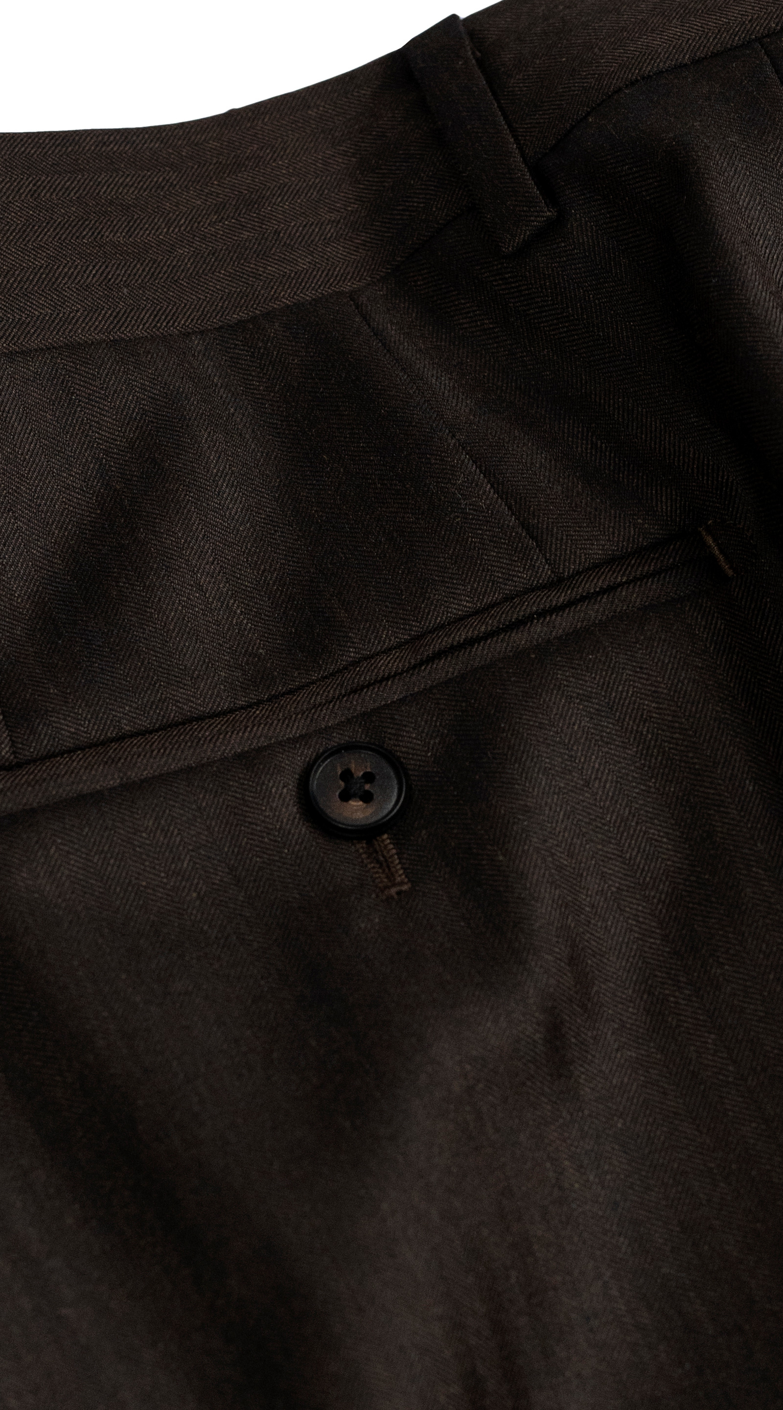 Espresso Herringbone Three-Piece Suit